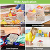 Reusable cotton mesh produce bags shown in various applications including supermarket shopping, kitchen storage, and toy stor