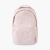 A light pink waterproof anti-theft laptop backpack with a zippered compartment.