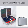 Gray-1 layer without lock fireproof document storage bag with internal compartments