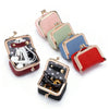 Colección de cajas de terciopelo mini para guardar joyas, en varios colores pastel y profundos, para anillos y pendientes.