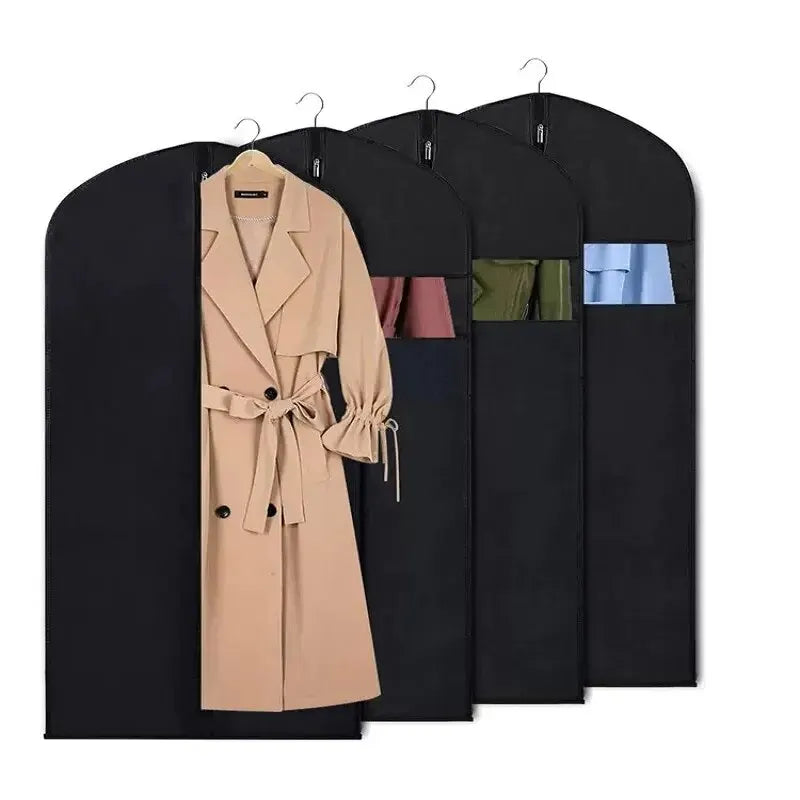 Clear garment dust covers for hangers shown in a pack of one