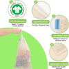 A set of reusable organic cotton mesh produce bags with upgraded design and reinforced stitching.