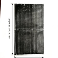 A black reusable insulated warming bag set with dimensions 67 cm by 56.4 cm and weighing 117g.