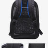 Black thickened foam breathable shoulder strap backpack with reinforced stitching