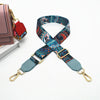 Sangle réglable à l'épaule turquoise et marine à motif avec quincaillerie dorée pour sacoche.