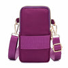 A deep purple waterproof nylon crossbody bag with a zipper and adjustable strap.