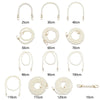 A collection of pearl straps in various lengths for handbags and purses, ranging from 10cm to 115cm.