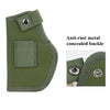 Olive green IWB concealment holster featuring an anti-rust metal concealed buckle.