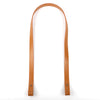 A tan PU leather crossbody strap is shown hanging vertically against a white background.