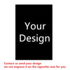Text on a black background reads Your Design and Contact us send your design we can engrave it on the cigarette case for you