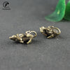 Pair of vintage brass rat figurines used for good luck and home decor