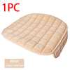 One beige quilted square-front row car seat cover.