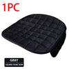 One piece of gray quilted square-front row car seat cover.