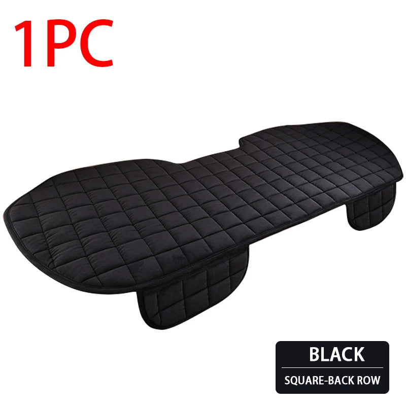One piece black square-back row car seat cover for vehicle protection