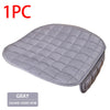 One gray quilted square-front row car seat cover.