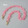 Pink adjustable detachable chain shoulder bag measuring 80cm