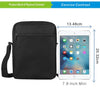 Black backpack and tablet shown with dimensions for a 3-piece kids school backpack set