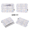 A set of slim waterproof laptop sleeves featuring a light background with watercolor illustrations and text.