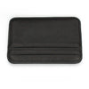 Cartera de cuero genuino de oveja negra para hombre, vista plana