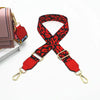 Sangle réglable rouge et noir à motif pour sacoche de messager