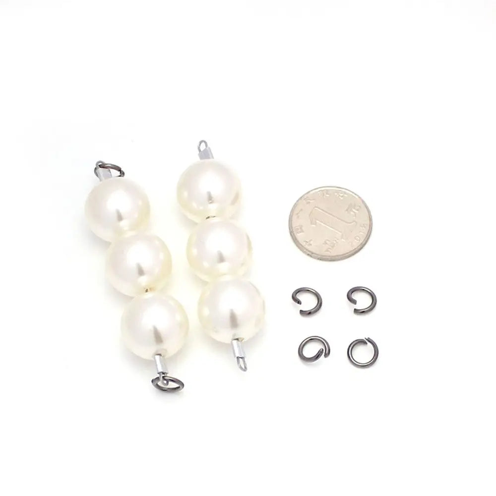 Sangle et accessoires de sac perles d'argent, incluant des perles de perles et une pièce de monnaie