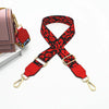 Sangle réglable rouge et noire à motif pour sacoche messenger