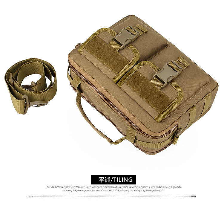 Olive green tactical multifunction fanny pack with adjustable straps