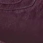 A close-up of a dark purple soft PU leather shoulder tote bag.