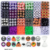 A variety of polymer clay Halloween themed beads and charms for bracelet making kit