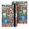 A colorful universal e-book cover displayed in a protective strap, featuring various book designs and illustrations.
