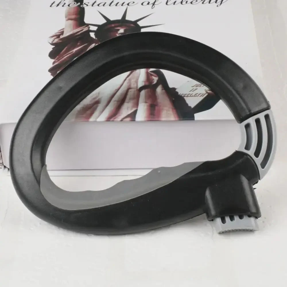Black D-Type portable grocery bag carrier with a flexible strap and clip.