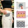 Boho Beaded Coin Purse with Coconut Tree Design