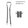 A set of adjustable strap lengths and widths for mini bags, shown with hardware.