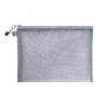 Gray clear mesh zipper pouch for storing A4, A5, or A6 documents.