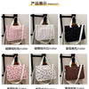 A set of canvas tote bags featuring various colors including pink, white, and black with strawberry designs.