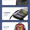 A set of kids football star backpacks featuring dual zippers for security and insulated lunch bags.