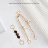Gold extension chain jewelry featuring a classic color series design with floral charms.
