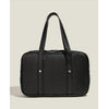 Black waterproof PU leather shoulder bag with a top handle shown against a light background.