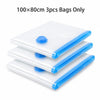 Three clear vacuum storage bags for clothes with electric pump