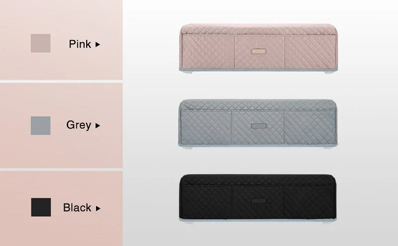 Three protective covers for a Cricut Maker, shown in pink, grey, and black.