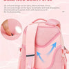Pinker ergonomischer Rucksack mit 3D-konkavem Design und ausgeglichener Rückenkraft für Komfort.