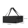 Black insulated non-woven pizza delivery bag with shoulder straps