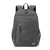 A gray fashion commuter daypack for women with padded straps and a main compartment.