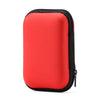 A bright red protective hard case designed for portable SSDs.