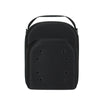 Black unisex travel baseball hat and storage bag with a padded design
