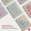 A collection of vintage library cards in various colors and designs showing a magnetic detachable cover for an e-reader
