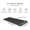 Black heat resistant silicone mat and pouch designed for protecting hot hair tools