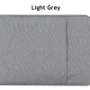 A light grey all-in-one laptop sleeve for Apple and PC.