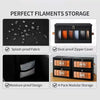 Set schwarze Filament-Lagerregale mit sprudisichstofffester, staubdichter Reißverschlusabdeckung und feuchtigkeitsdichter Bau