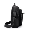 Black professional waterproof men's business briefcase with a padded shoulder strap
